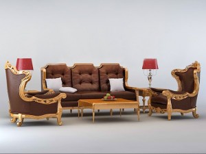 set of classical furniture 3D मॉडल