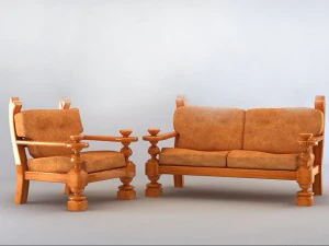 Satz M&ouml;bel 3D Modell