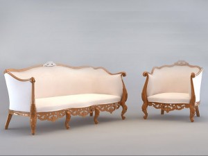 set of classical furniture 3D Model