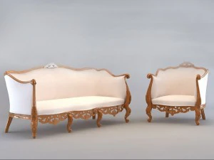 set of classical furniture 3D Model