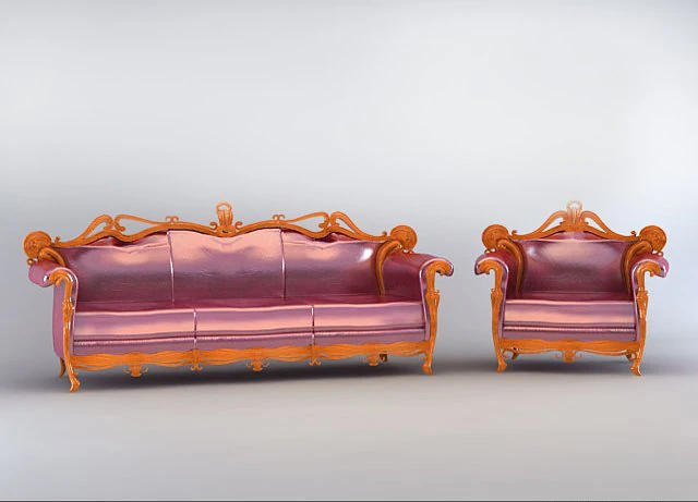 set of classical furniture 3D Model .c4d .max .obj .3ds .fbx .stl .blend 