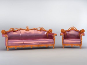 set of classical furniture 3D मॉडल