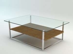 glass table the hammock by koichi futatsumata 3D 모델