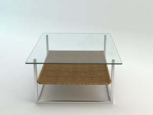 glass table the hammock by koichi futatsumata 3D 모델