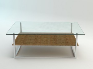 glass table the hammock by koichi futatsumata 3D 모델