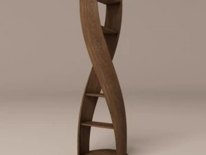 spiral wood shelf mydna 3D Model