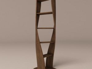 spiral wood shelf mydna Model 3D