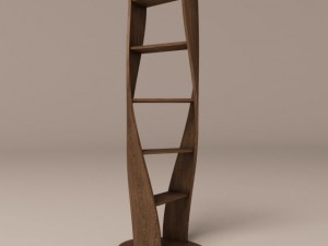 spiral wood shelf mydna Model 3D
