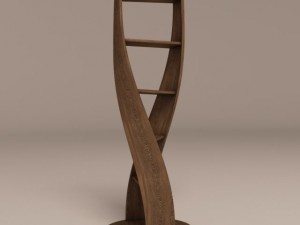 spiral wood shelf mydna Model 3D