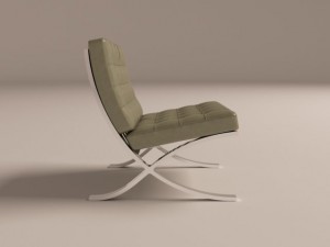 barcelona chair Modelo 3D