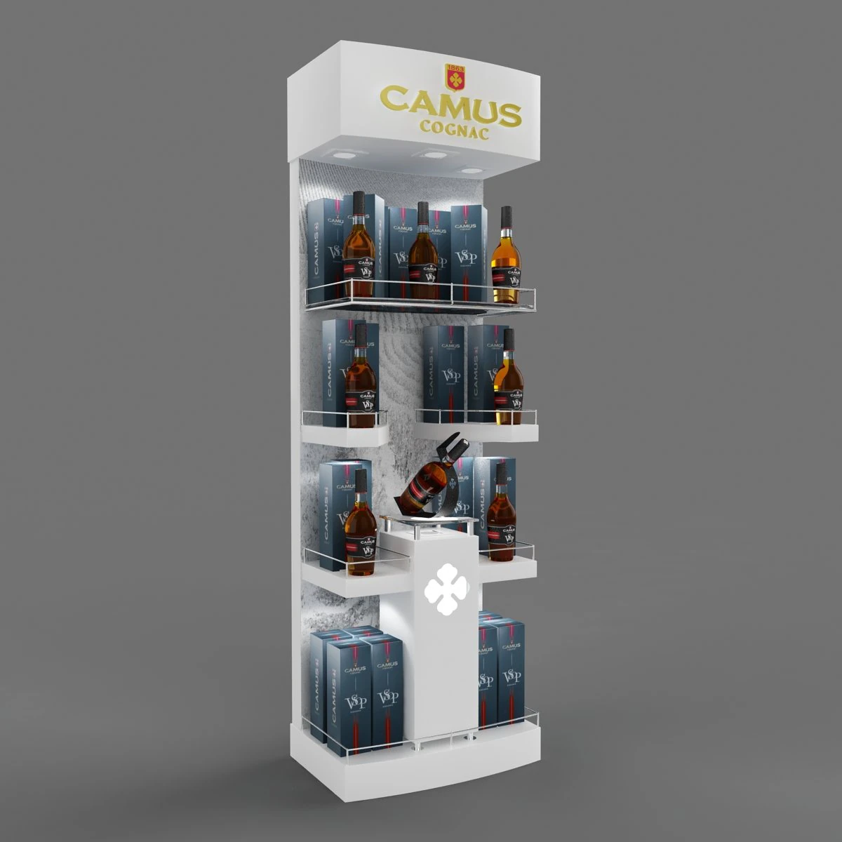camus cognac tradeshow stand 3D Model .c4d .max .obj .3ds .fbx .stl .blend 