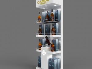 camus cognac tradeshow stand Model 3D