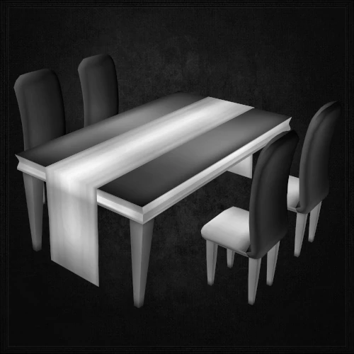 dining table 01 3D Model .c4d .max .obj .3ds .fbx .stl .blend 