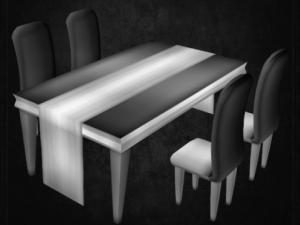 dining table 01 3D-Modell
