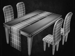 dining table 01 3D Model