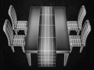 dining table 01 3D Model