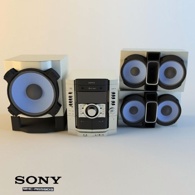 sony mhcrg590s 3Dモデル .c4d .max .obj .3ds .fbx .stl .blend 