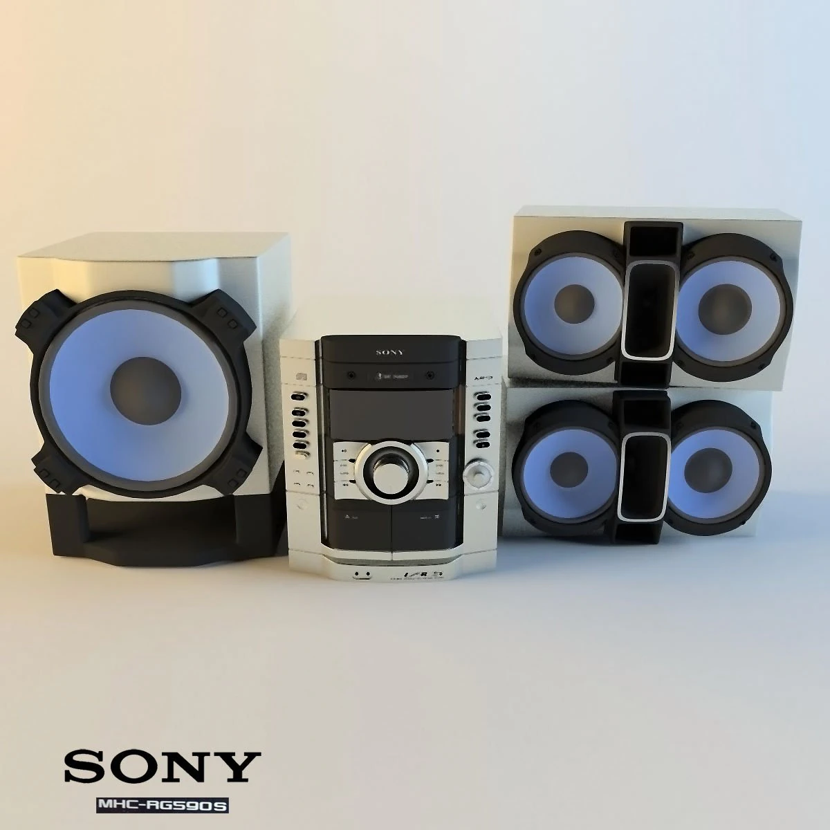sony mhcrg590s 3D Model .c4d .max .obj .3ds .fbx .stl .blend