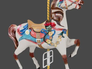 हिंडोला घोड़ा 3D मॉडल