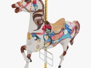 हिंडोला घोड़ा 3D मॉडल