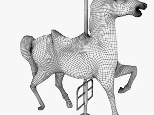 हिंडोला घोड़ा 3D मॉडल