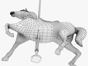 हिंडोला घोड़ा 3D मॉडल