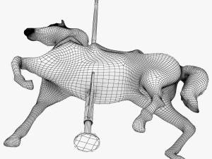 हिंडोला घोड़ा 3D मॉडल