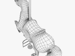 हिंडोला घोड़ा 3D मॉडल