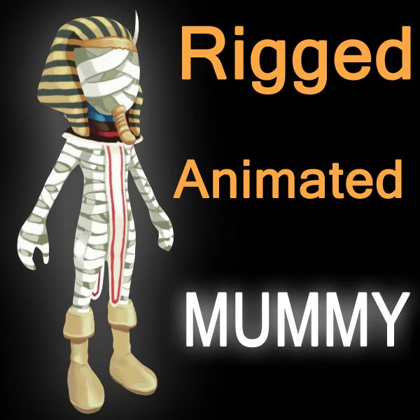 egyptian mummy 3D Model .c4d .max .obj .3ds .fbx .stl .blend 
