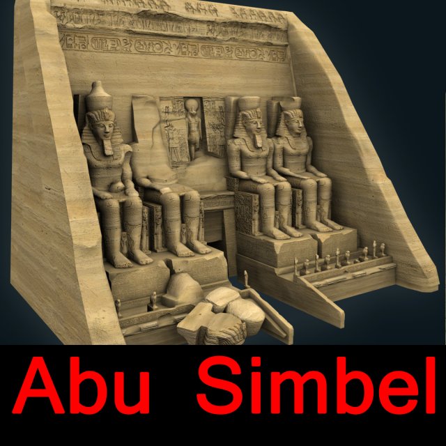 abu simbel 3D मॉडल .c4d .max .obj .3ds .fbx .stl .blend 
