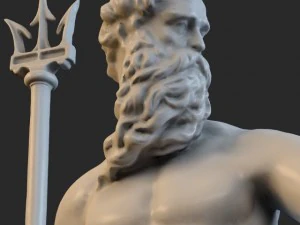 deus do mar poseidon Modelo 3D