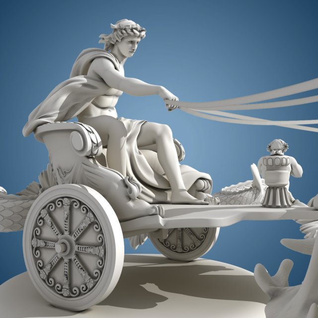 fountain of apollo 3D Модель .c4d .max .obj .3ds .fbx .stl .blend 