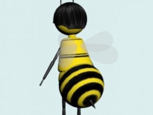 toon bee rigged 3D Model