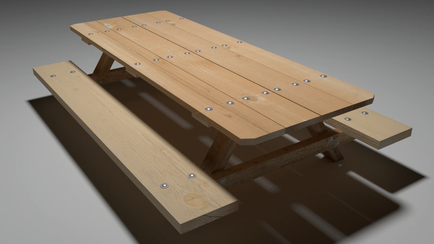picnic table 3D Model .c4d .max .obj .3ds .fbx .stl .blend 