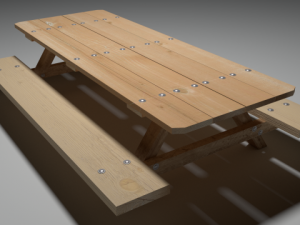 picnic table 3D Model