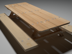 picnic table 3Dモデル