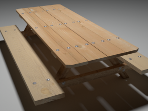 picnic table 3Dモデル
