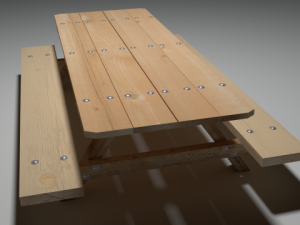 picnic table 3Dモデル