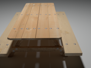 picnic table 3Dモデル