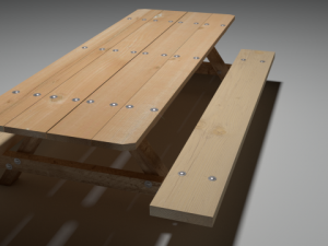 picnic table 3Dモデル