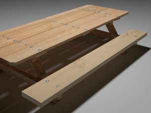 picnic table 3Dモデル