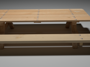 picnic table 3Dモデル