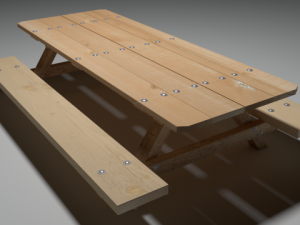 picnic table 3Dモデル
