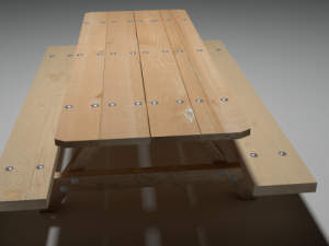 picnic table 3Dモデル
