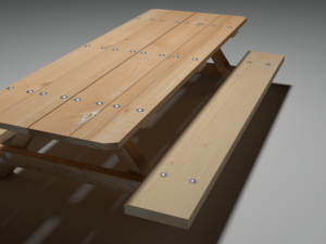 picnic table 3Dモデル