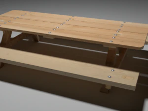 picnic table 3D Model
