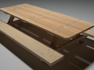 picnic table 3Dモデル