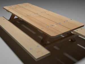picnic table 3D Model