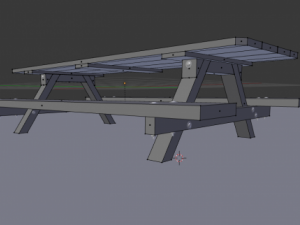 picnic table 3Dモデル