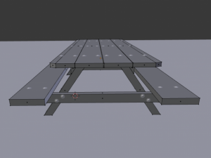 picnic table 3Dモデル